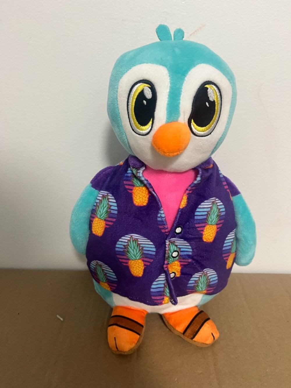CHILL PENGUIN PLUSH - PURPLE PINEAPPLE VEST 12"